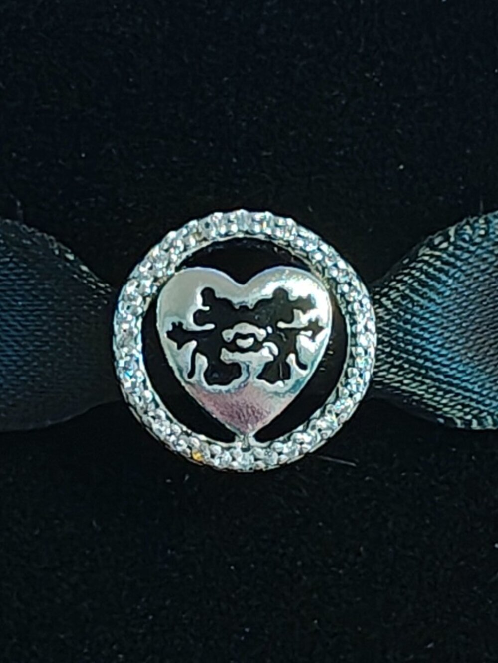 Authentic Pandora Disney Mickey & Minnie Love Charm 791957CZ Sterling Silver CZ